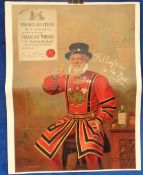 Advertising, an attractive Victorian chromolithographed poster advertising John E. Fells & Sons