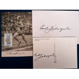 Olympic autographs, Emil Zatopek (1922-2000), winner of 5000, 10000 & Marathon at Helsinki Olympic
