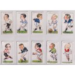 Cigarette cards, Hignett's, Football Caricatures (41/50, missing nos 30, 41-48 (inc.)) (gen gd) (