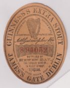 Beer label, Guinness's, Extra Stout, vertical oval label, c1896, bottled by Henry Day, Torquay,
