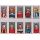 Cigarette cards, Ogden's, Famous Footballers, (set, 50 cards) (some with sl foxing & sl other marks)