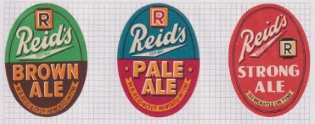 Beer labels, a mixed age selection of 25 labels, W B Reid & Co, Newcastle on Tyne (3), Rhymney