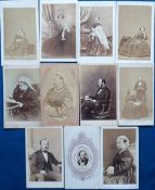 Photographs, Carte de Visite, a selection of 11 photos of Queen Victoria (7) and The Prince
