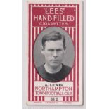 Cigarette card, Lees, Northampton Town Football Club, type card no 312 A. Lewis (vg) (1)