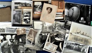 Photographs, 100s assorted b/w images including many annotated press photos dating from approx. 1900
