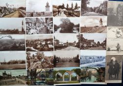 Postcards, a mixed mainly UK topographical collection of approx. 100 cards with RPs of Bulford Camp,