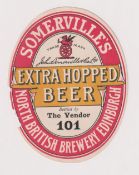 Beer label, John Somerville & Co Ltd, Edinburgh, Extra Hopped Beer, bottled by The Vendor 101, circa