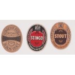 Beer labels, a selection of 3 vertical oval labels from Steward & Patterson , Norwich, Guinness's