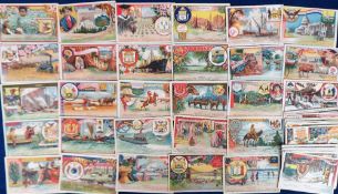 Trade cards, USA, Cushman Bread, State Cards, 47 different cards with postcard backs, each
