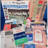 Football memorabilia, large selection of items, mostly 1940's onwards including programmes, noted