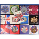 Proof Coin Sets, 13 UK coin collectors proof packs to comprise 1988, 1991, 1992, 1993, 1998, 1999,