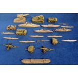 Lead Models, 20+ items of vintage lead models to include battleships (2 scales) some cast and some