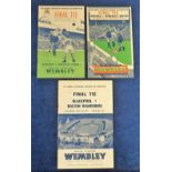 Football programmes, 3 FAC Final programmes, 1951 Blackpool v Newcastle, (sof), 1952 Arsenal v