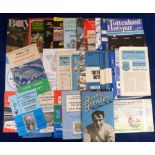 Football programmes etc, Tottenham selection, approx. 45 items, 1960's onwards inc. FA Cup Finals,