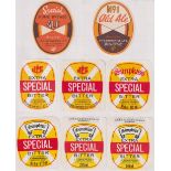 Beer labels, a mixed shape, size and age collection of 93 labels, J.P.S. Breweries, Brierley Hill (