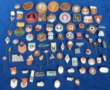 Football badges, Eastern Europe, a collection of approx. 80 enamel badges & pins, mostly Russian