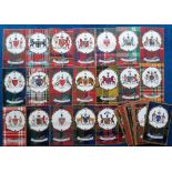 Postcards, Heraldic, a good mix of approx. 104 cards, with 55 tartans published by Ja Ja showing