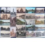 Postcards, Oxfordshire, approx. 115 cards R.P.s, printed and artist drawn featuring Burford,