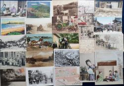Postcards, a collection of 100+ foreign cards to include Japan (approx. 70), Egypt, Vietnam (Tonkin,