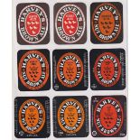Beer labels, Harvey & Sons (Lewes) Ltd, a mixed shape, size and age collection of 90 labels (gen