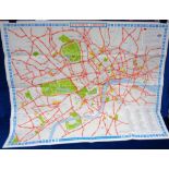 Transportation, London Transport Bus Maps/Posters, 2 large, late 1960s maps, one for the London area