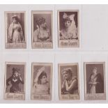 Cigarette cards, Ogden's, Actresses, Woodburytype, 7 cards, Ogden's ref book, item no 13, numbers