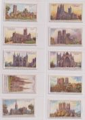 Trade cards, Cadbury's, Cathedral Series (set, 12 cards, plus one additional double-card uncut type)