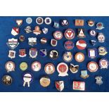 Football badges, a collection of approx. 50 English enamelled badges, wide range of Clubs, mostly
