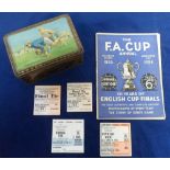 Football memorabilia, four FA Cup Final tickets, 1966, 1968, 1969 & 1970, a brochure 'FA Cup