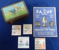 Football memorabilia, four FA Cup Final tickets, 1966, 1968, 1969 & 1970, a brochure 'FA Cup