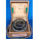 Militaria, WW2 P4A heavy plane cockpit compass in original wooden box. Inspection stamps for 1941