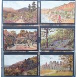 Postcards, a good large collection, in modern album, of approx. 420 UK scenic views illustrated by