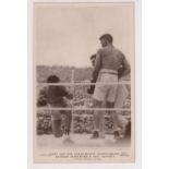 Postcard, Boxing, RP, Carpentier v Dempsey, Heavyweight Championship by Beagles 160 P (vg) (1)