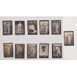 Cigarette cards, Ogden's, Guinea Gold, Cricketers, Base 1 (set, 11 cards) (gd)