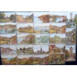 Postcards, a collection of approx. 123 UK scenic cards all illustrated by A R Quinton and