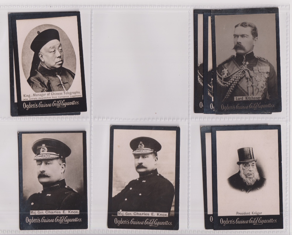 Cigarette cards, Ogden's, Guinea Gold, Boer War & Miscellaneous, Base D, 'L' (large) size, 155 - Image 13 of 32