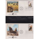 Stamps, American Wildlife, Europa and Royal Family collections in 4 albums together with a Channel