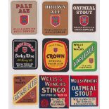 Beer labels, Wells & Winch Ltd, Biggleswade, a collection of 14 rectangular labels (inc. 2 soft