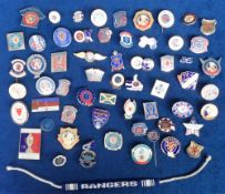Football badges, Glasgow Rangers, a collection of approx. 60 enamel and pin badges, 1960's onwards