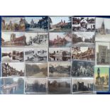 Postcards, Warwickshire, approx. 95 cards, R.P.s, printed and artist drawn to include Warwick,