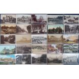 Postcards, Lancashire, approx. 130 R.P.s, printed and artist drawn to include Blackpool,
