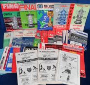 Football programmes, a collection of 280+ programmes, mostly 1960's, inc. FA Cup Finals, 1960, 62,