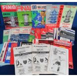 Football programmes, a collection of 280+ programmes, mostly 1960's, inc. FA Cup Finals, 1960, 62,