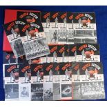 Football programmes, Manchester United, a collection of 26 home programmes, 1956/57, nos 1-10 (