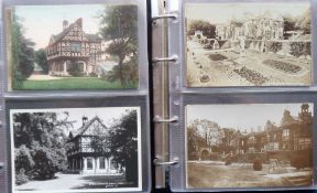 Postcards, Country Houses, a good collection of approx. 292 cards of Country Houses, arranged in