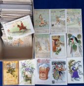 Postcards, a collection of 500+ cards to comprise Christmas (370+), Artist Drawn (30+), Religious (