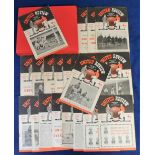 Football programmes, Manchester United, a collection of 21 home programmes, 1954/55, nos 1-3 (