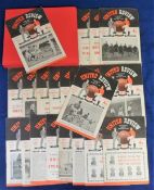 Football programmes, Manchester United, a collection of 21 home programmes, 1954/55, nos 1-3 (