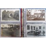Postcards, Country Houses, a collection in 4 modern albums of approx. 340 mostly RPs of UK Country