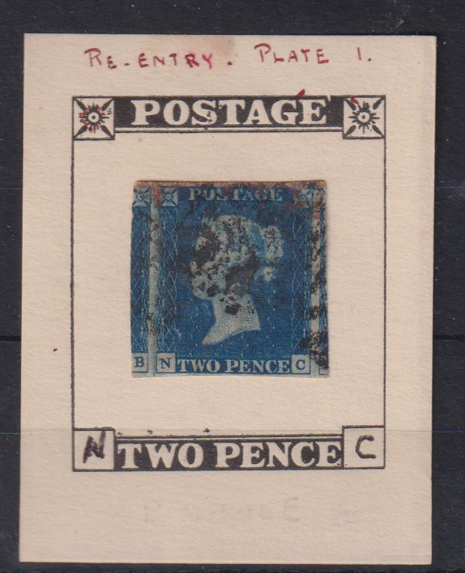 Stamps, GB QV 1840 pair of 1d blacks, NC & KH, each with 3 margins and black MX cancels. One has a - Image 5 of 5
